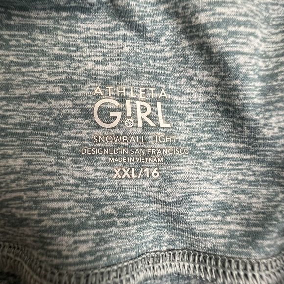 Athleta Girl Green Space Dye Snowball Tight Size XXL/16 - Picture 8 of 9